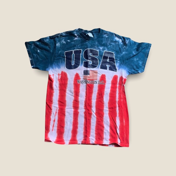 USA red white and blue tie dye - Picture 1 of 3
